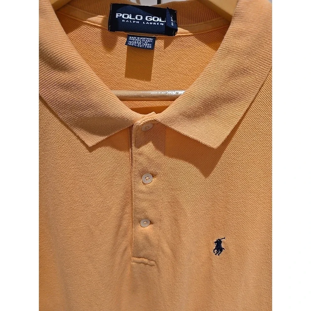 Polo Golf Ralph Lauren Men's Big & Tall Short Sleeve‎ Polo, XL, Salmon Color.